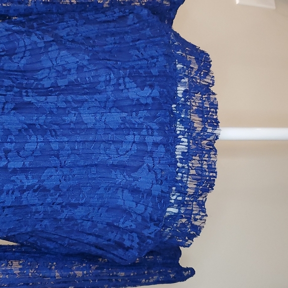 🎉HP🎉 INC International Concepts NWOT Size S Sapphire Blue Lace Top! 💙💘💙 - Picture 10 of 12